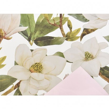 CARTA REGALO MAGNOLIA 70X100CM 25PZ VERD