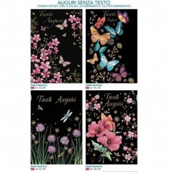 BIGLIETTO TANTI AUGURI FIORI  -