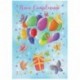 BIGLIETTO BUON COMPLEANNO PALLONCINI  -