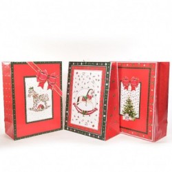 SHOPPER NATALE 17X10XH22CM CHRISTMAS BLI