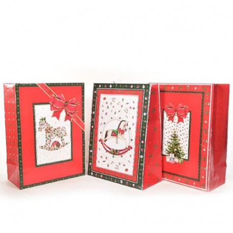 SHOPPER NATALE 40X20XH55CM CHRISTMAS BLI
