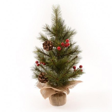 ALBERO DI NATALE C/PIGNE BACCHE BASE IN