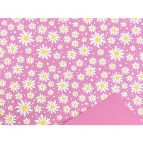 FOGLI CARTA REGALO DAISY 70X100CM FUXIA