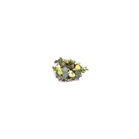 PORTACANDELE DIA16CM GIALLO  - DS 24516
