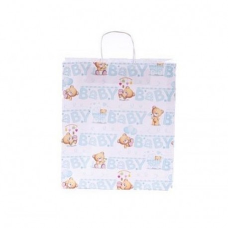 BASIC-SHOPPER 100% BABY AZZURRO