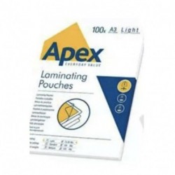 POUCHES APEX FELLOWES 125MY A3 100PZ