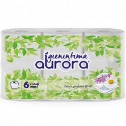 CARTA IGIENICA  6 ROT.AURORA 2V PROF -