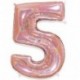 PALLONCINI MYLAR N°5 102CM ROSE GLITTER