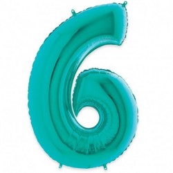 PALLONCINI MYLAR N°6 102CM ACQUA MARINA