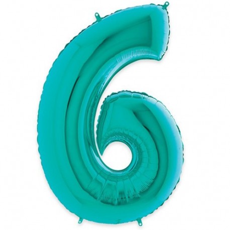 PALLONCINI MYLAR N°6 102CM ACQUA MARINA