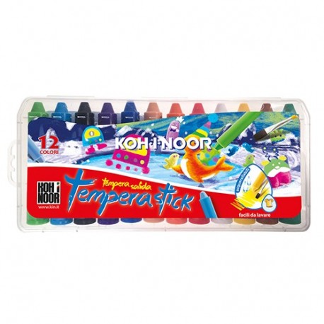 TEMPERA STICK SOLIDA KOHINOOR 12PZ ASS