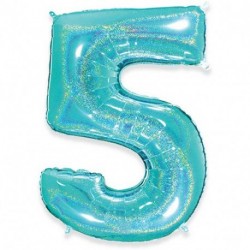 PALLONCINI MYLAR N°5 102CM ACQUA MARINA