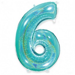 PALLONCINI MYLAR N°6 102CM ACQUA MARINA