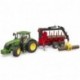 BRUDER TRATTORE JOHN DEERE C/RIMORCHIO E