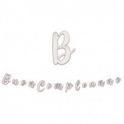 FESTONE BUON COMPLEANNO ROSE GOLD