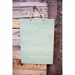 BORSA IN CARTA 27X37+12CM VERDE 14 -