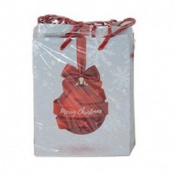 SHOPPER RED CHRISTMAS BALL 26X32+12 L  -