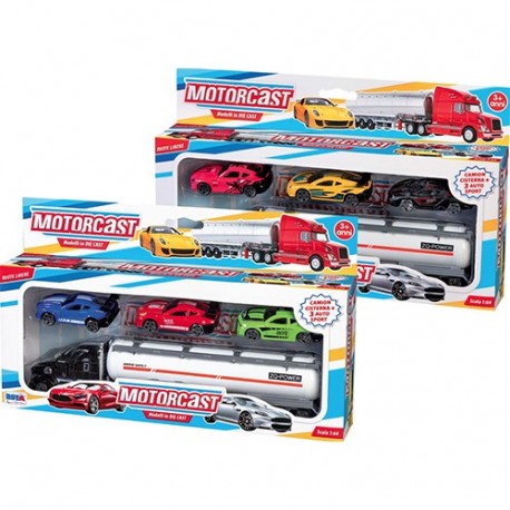 PLAYSET DIE CAST CAMION CISTERNA+3 AUTO