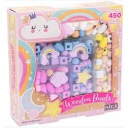 WOODEN BEAD MINI BOX RAINBOW  - 87036