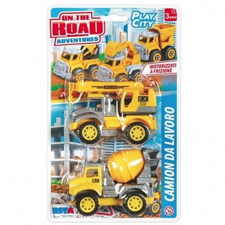 BOY SET 2 CAMION PLAY CITY FRIZIONE BL.