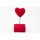 CUORE ROSSO 9CM CON BASE SU PICK  - DS