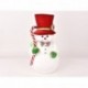 PUPAZZO DI NEVE DI TESSUTO 33X30X64CM  -