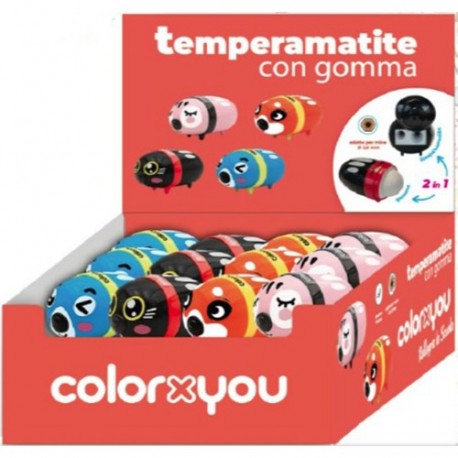 TEMPERINO CON GOMMA COLOR X YOU(MV.24PZ)