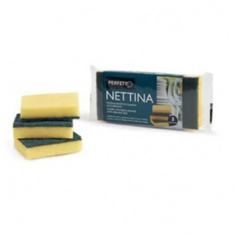 SPUGNA ABRASIVA "NETTINA" 3 PZ  - 0245