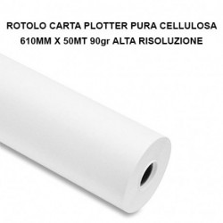 ROTOLIO CARTA PLOTTER 610X50 90GR -