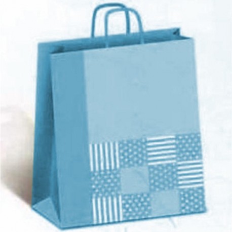 SHOPPER  36X12X46CM AZZURRO