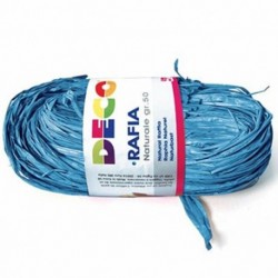 RAFIA NATURALE PACCHETTO 50GR BLU ROI -