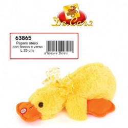 PELUCHE PAPERO STESO 25CM C/VERSO -