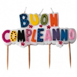 CANDELA BUON COMPLEANNO MIX 9X7- 73103