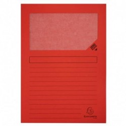 CARTELLINE C/FINESTRA  ROSSE CF.25PZ -