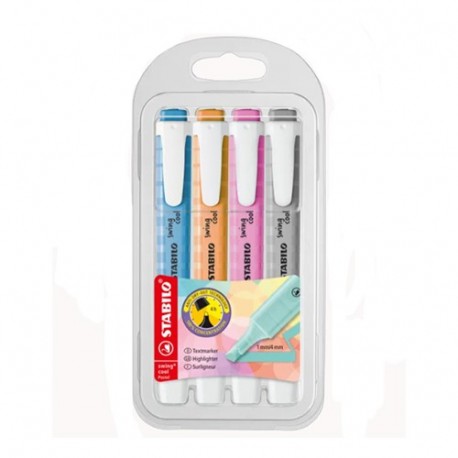 EVIDENZIATORI STABILO SWING PASTEL 4PZ