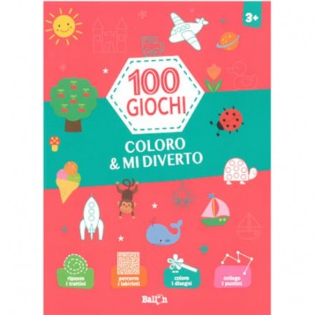 100 GIOCHI-COLORO E MI DIVERTO+3ROSSO