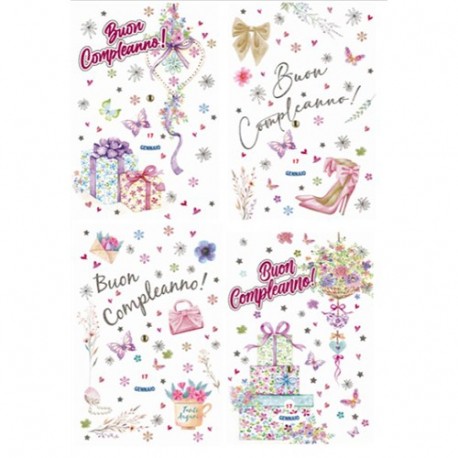 BIGLIETTO BUON COMPLEANNO DOPPIA ROTELLA