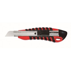 CUTTER CON IMPUGNATURA GOMMA 2LAME 18MM