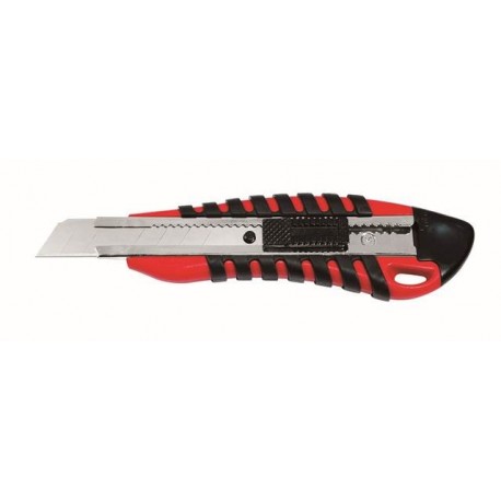 CUTTER CON IMPUGNATURA GOMMA 2LAME 18MM
