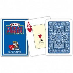 CARTE TEXAS POKER 2J BLU - 300454