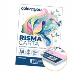 RISMA A4 80GR COLOR X YOU COLORI TENUI