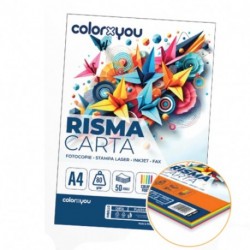 RISMA A4 80GR COLOR X YOU COLORI FORTI