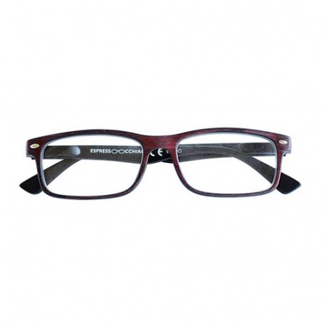 OCCHIALE WOOD ROSSO +1,50  -