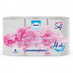 CARTA IGIENICA 4V 6ROTOLI 150STR.NUVOLI
