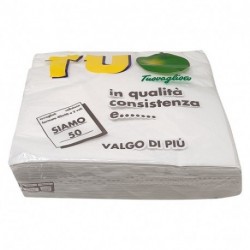 TOVAGLIOLI 40X40 2 VELI BIANCHI -