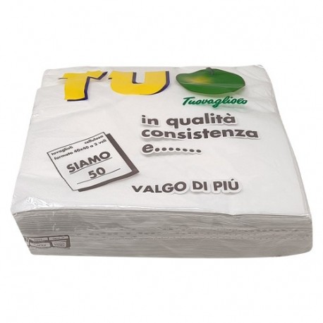 TOVAGLIOLI 40X40 2 VELI BIANCHI -
