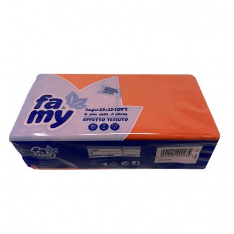 TOVAGLIOLI 25X25 2V ARANCIONE 80PZ -