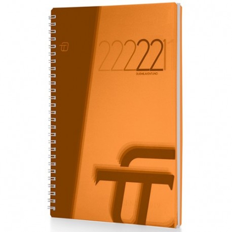 AGENDA SETT. 21X26 SPIR. POLIPRO' ARANCI