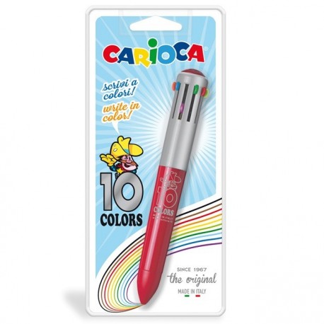 PENNA CARIOCA 10 COLORI ORIGINAL  BLISTE