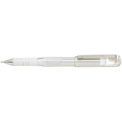 PENNA PENTEL HYBRID GRIP METAL GEL BIANC
